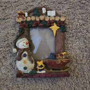 Christmas Snowman Holiday Picture Frame, 3.5 x 5 Nostalgic